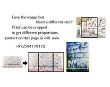 Load image into Gallery viewer, Jewish Abstract painting Grey White Gold Western Wall
