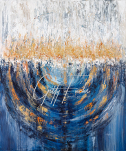 Load image into Gallery viewer, Abstract Blue Menorah
