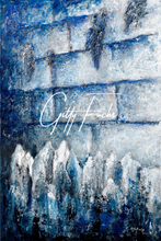 Load image into Gallery viewer, Prayer By The Kotel - Western Wall Painting in Blue
