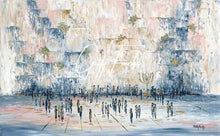 Load image into Gallery viewer, Menorah At The Western Wall Soft Pink grey Blue
