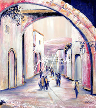 Load image into Gallery viewer, The Old City in Pink &amp; White Vertical

