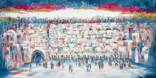 Load image into Gallery viewer, To The Western Wall Gold Blue Magenta
