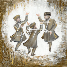 Load image into Gallery viewer, White Modern Abstract Painting Hasidic Dance Contrast

