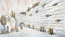 Load image into Gallery viewer, White &amp; Gold Wailing Wall Jerusalem
